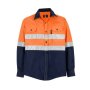 Everest Safety Shirt High Visibility Long Sleeve Orange/navy Xxxx Large