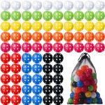 Miniinflat 80 Pack Practice Golf Balls Limited Flight 42 Mm Golf Training Airflow Hollow Plastic Ball For Women Men Indoor Outdo