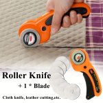 1/5PCS 45MM Patchwork Roller Wheel Knife Cloth Cutting Knife Leather Paper Fabric Craft Fabrics Rotary Cutter Diy Sewing Accesso