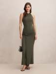 Abby Halter Jersey Maxi Dress - 16 Thyme Green