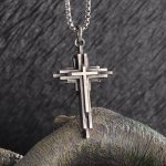 1PC Fashion Men's Cross Pendant Necklace Daily Jewelry Gift