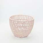 Opel Open Weave Storage Basket - Light Pink - Small 25 X 19.5CM