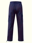 Men's Solid Cargo Pants With Multi Pockets Drawstring Joggers For Outdoor