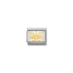 Composable Classic Religious 18K Gold Menorah Link