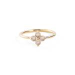 The Nexus Ring With Chalcedony In Yellow Gold - P