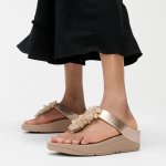 Fino Bauble-bead Sandal - Metallic Beige - 8