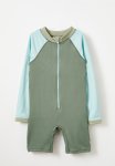 Cotton On Felix Long Sleeve All In One - Swag Green barber Blue Splice