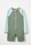 Cotton On Felix Long Sleeve All In One - Swag Green/barber Blue Splice