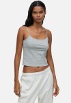 2-PACK Strappy Tops - Light Grey Marl white