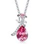 Crystal Rose Drop Necklace
