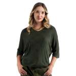 Multi Heart Batwing Top - Forest Green Free