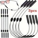 1PC 3PCS Classic Versatile Anti-lost Glasses Straps Simple Black Adjustable Sunglasses Lanyard Comfortable Practical Reading Sun
