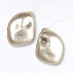 Chunky Matt Oblong Earrings - Silver Free