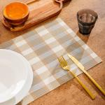 Placemats Shaded Tartan Brown 6 Pack