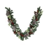 Mistletoe Garland Snowy Pinecone 180CM