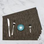 Grey Textured Placemats - 6 Pack
