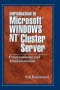 Introduction To Microsoft Windows Nt Cluster Server - Programming And Administration   Hardcover