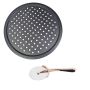 Pizza Pan With Rose Gold Wheel Cutter Set