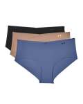 Women's Ua Pure Stretch Hipster 3-PACK - BLACK-005 Md