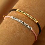 Dont Let The Hard Days Win Bracelet For Women Men Handmade Braided Adjustable Wrap Stainless Steel Tube Inspirational Bracelets