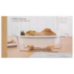 Rectangle Casserole Dish With Warmer 2200ML