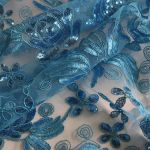Tulle With Sequins -7 Bottlegreen