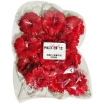 Dark Red Flowers Pack Of 12 Non Edible