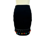 Vintage Velvet Pencil Skirt - S