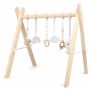Wooden Baby Play Gym Toys With 6 Detachable Sensory Toys