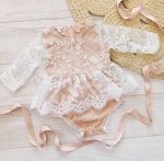 Lace Romper Long Sleeve