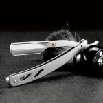 Professional Vintage Barber Razor - Foldable Stainless Steel Shaver For Men Manual Haircut Tool With Non-slip Grip