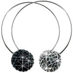 Blomdahl Titanium Earrings Half Sleeper Crystal Ball