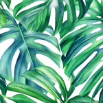 Monstera Leaves Pvc Table Runner