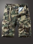 Men's Casual Camouflage Cargo Shorts With Pockets Suitable For Outdoor Walking Running And Hiking