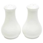 Basics White Fluted Salt & Pepper