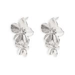 Silver Flower Element Earrings