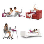 Aluminum Alloy Folding Laptop Computer Stand - Pink