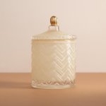 Milk & Gold Trinket Jar