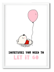 Decor Print Let It Go Bear - Unframed Print A4