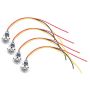 4 Sets Prewired Round LED Lights Red Yellow 10MM 110-220V For Ac Dc
