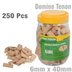 Pro Tech Domino Tenon 6 X40 Mm 250 PC Jar Beech Wood PTD0640