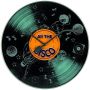 43CM Silent Movement Glass Round Wall Clock - All The Disco