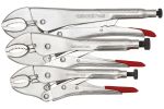 GEDORE Red Curved Jaw Locking Pliers Set 3 Piece
