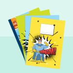 Sticky Sleeves Covered Books - Comic Book Mix Pack - A4 Hard Cover 192P