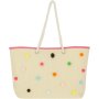 Clicks Straw Beach Bag With Pom Poms