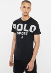 Polo Men Sport Ole Bold Logo Tee - Black