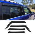 Puermto 94079 Sunproof Waterproof Side Window Wind Deflector 4PCS Protective Replacements Rain Guards Set Window Visor Fit For F