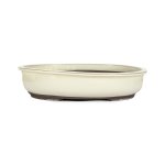 Japanese Shiro Glazed Oval Container - Small 380 L X 320 W X 87MM H