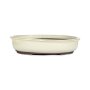 Japanese Shiro Glazed Oval Container - Small 380 L X 320 W X 87MM H