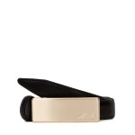 K signature Plaque Belt -black